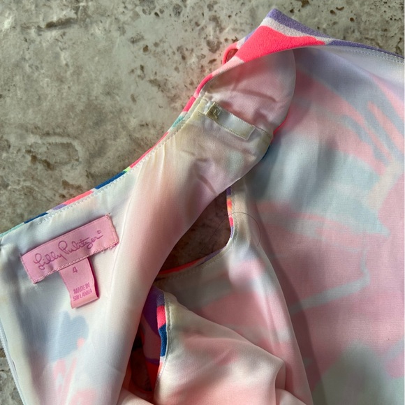 Lilly Pulitzer Donna Romper Dress in Beautiful Beach (Pink/Blue), size 4 - Picture 8 of 13